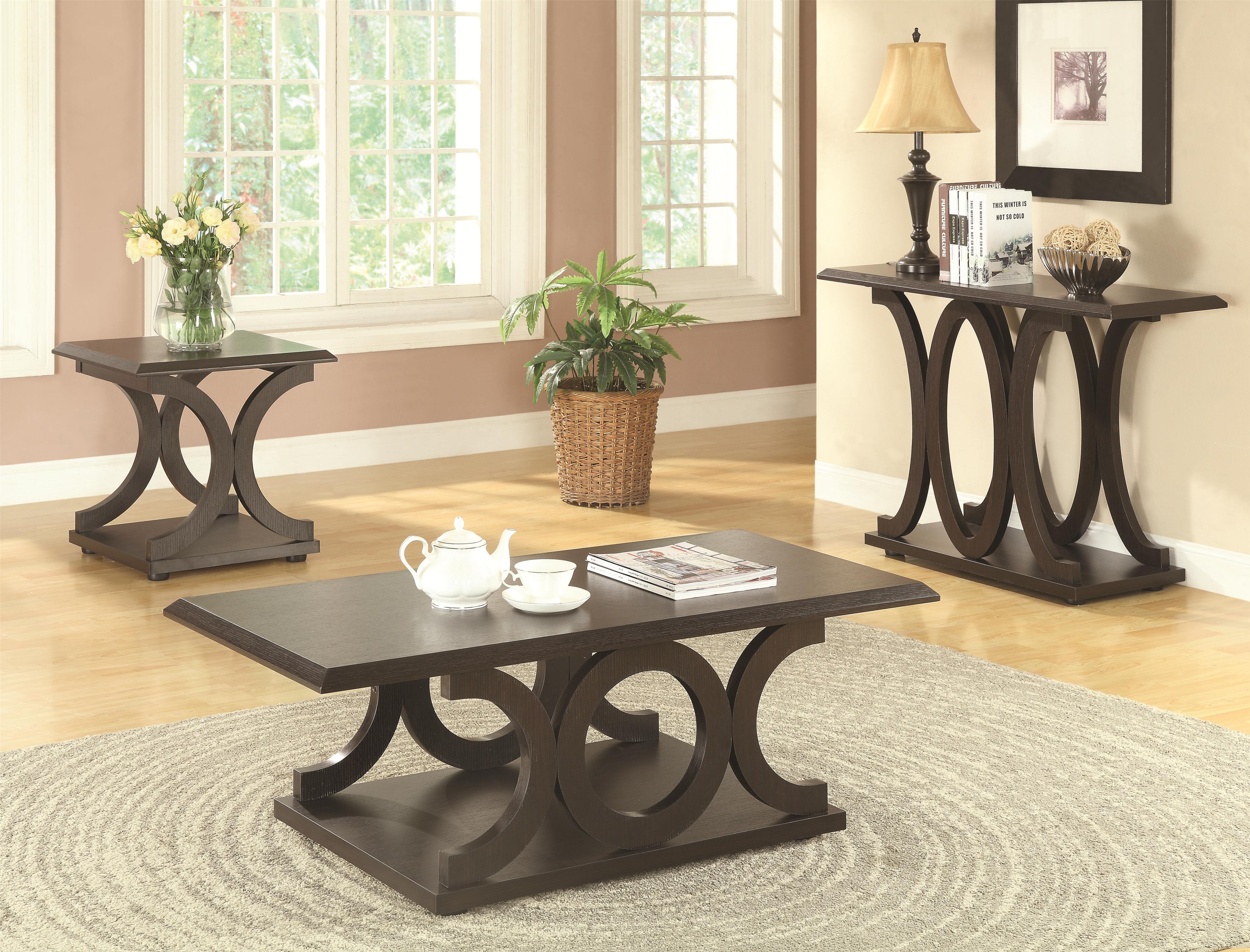 Coaster 703140 703148 C Shaped Coffee Table Value City Furniture